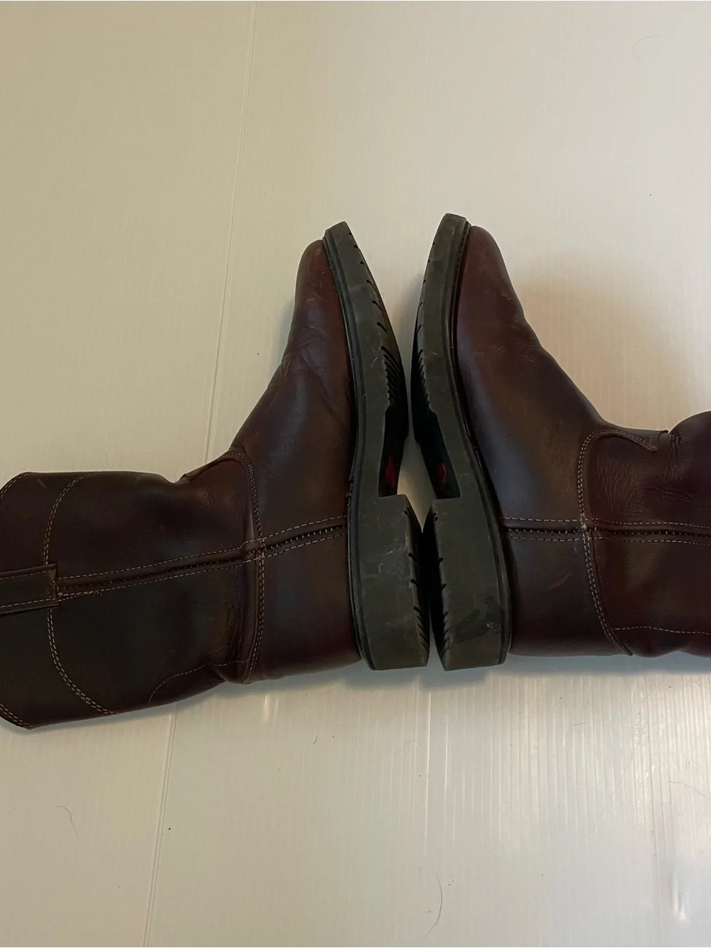 Justin Boots Dark Brown Leather Pull-On Work Boots style 4761